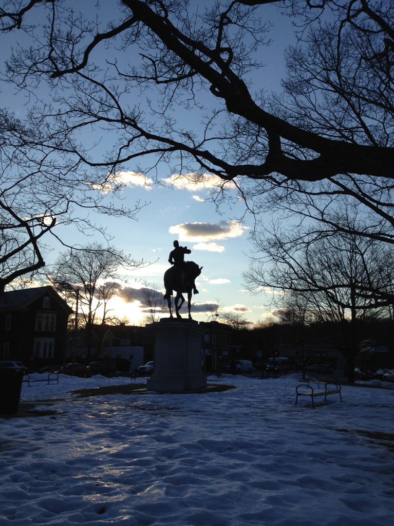 Brookline's Civil War Monument outside of Town Hall.